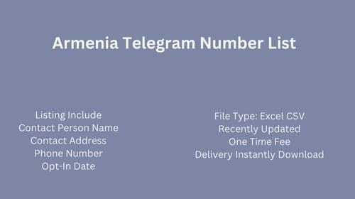 Armenia Telegram Number List