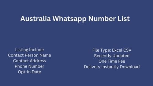 Australia Whatsapp Number List