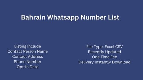 Bahrain whatsapp number list