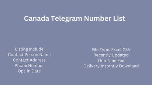 Canada Telegram Number List