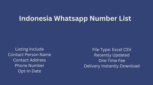 Indonesia Whatsapp Number List