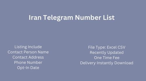 Iran Telegram Number List