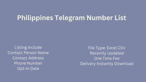 Philippines Telegram Number List