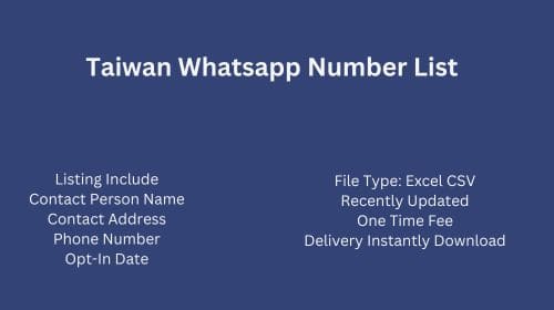 Taiwan Whatsapp Number List