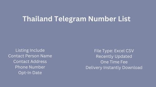 Thailand Telegram Number List